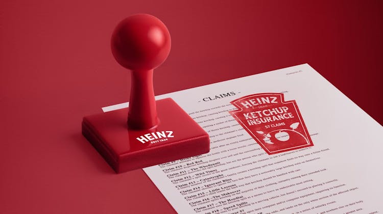 Heinz Insurance claim policy with stamp