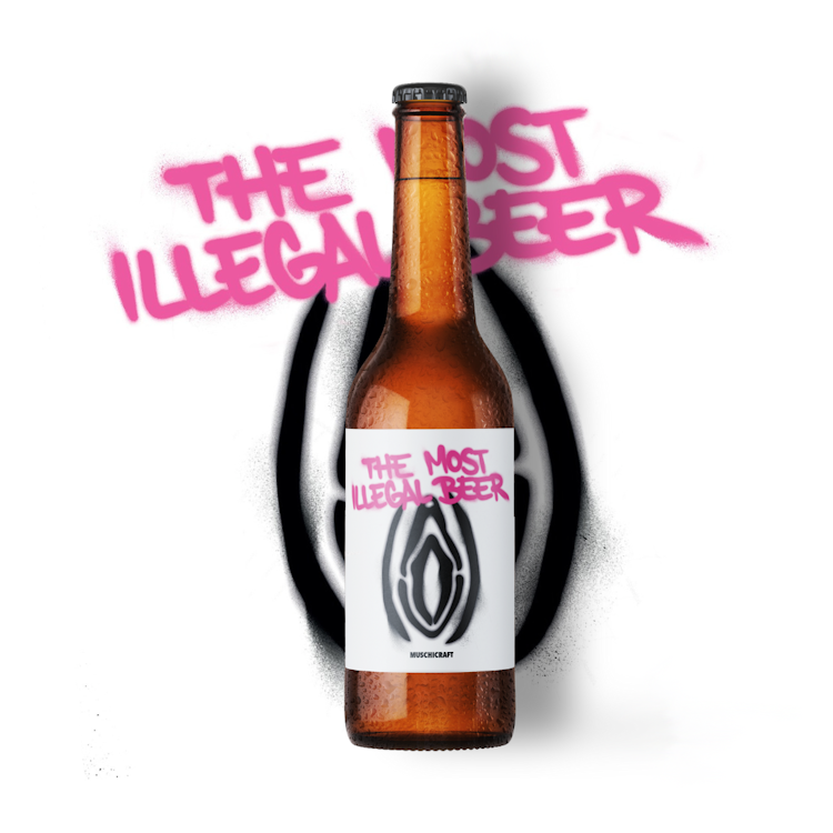 Promo image for Mushicraft's new ale, The Most Illegal Beer
